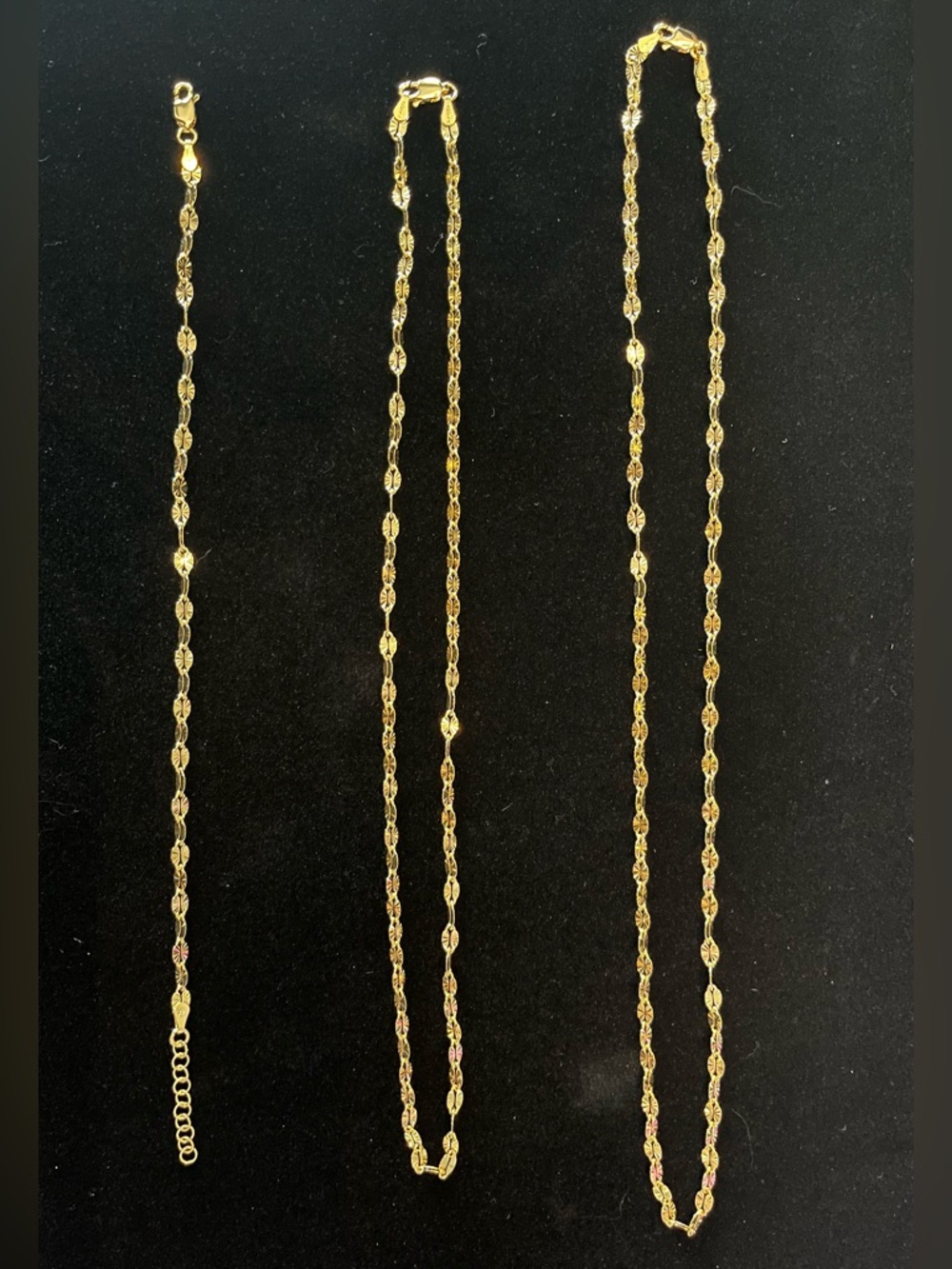 Italian 🇮🇹 Gold-PlatedTwisted Leaf Style  Layered Necklace Set with Bracelet